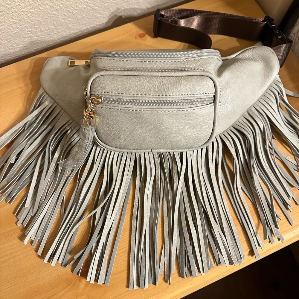 Fringe belt bag